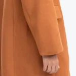 Women’s Orange Relaxed Fit Wool Coat Cuffs - Rare Jackets