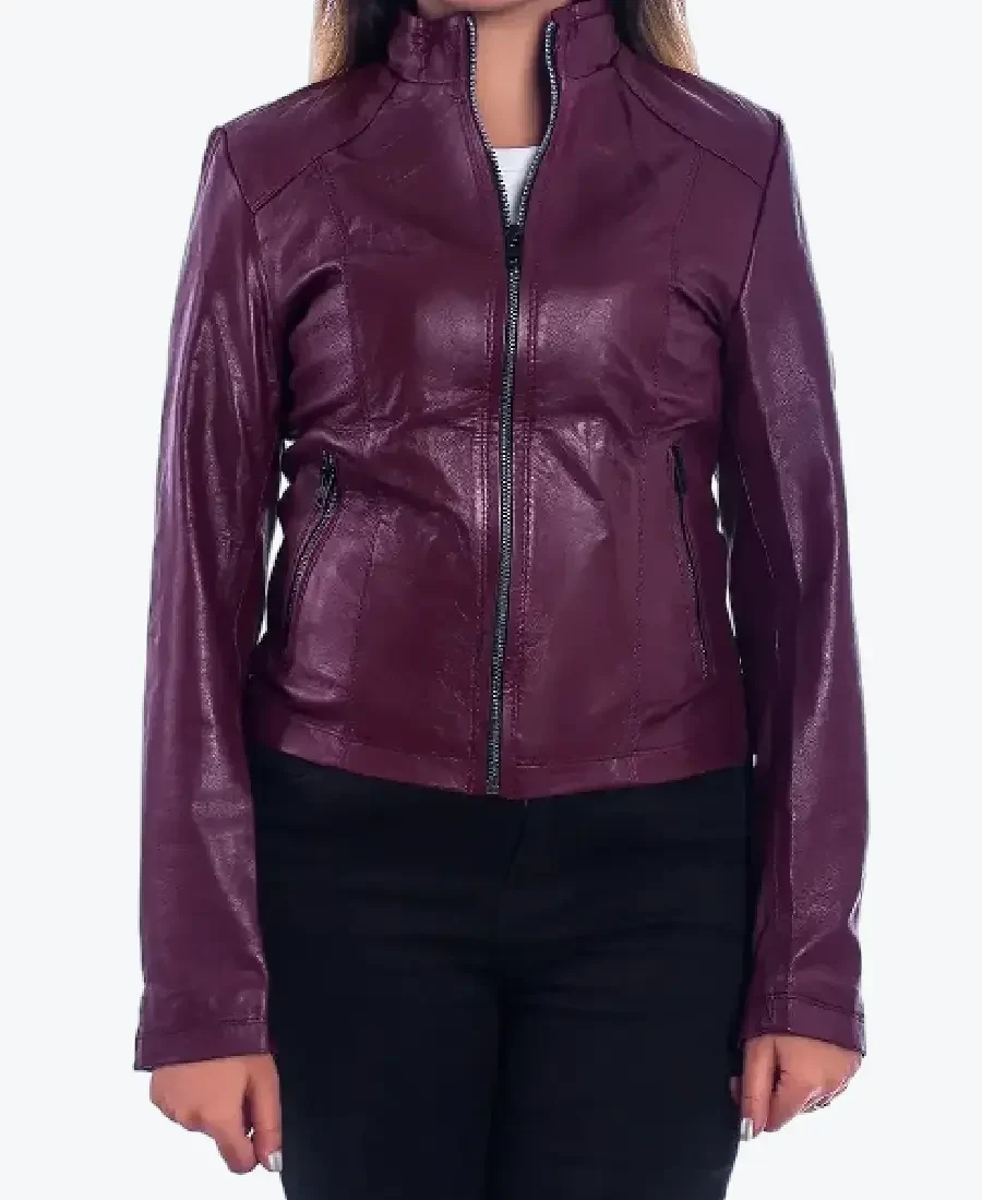 Women’s Simple Purple Biker Jacket - Rare Jackets