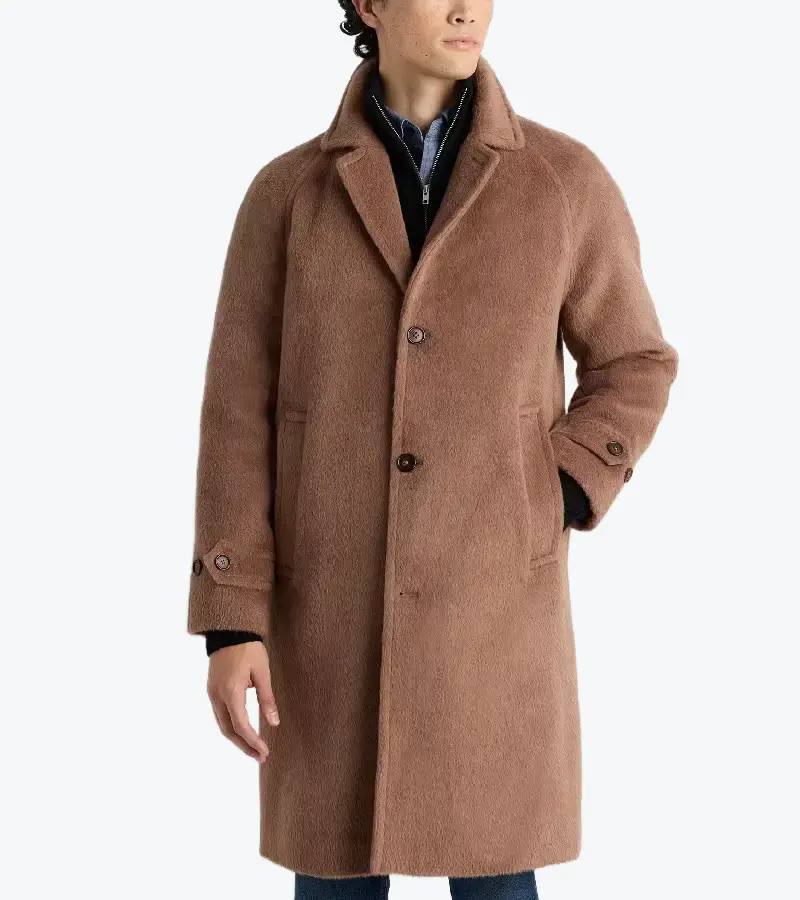 Men’s Light Brown Wool Overcoat Fronts