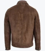 Shop The Men's Suede Brown Leather Jacket Back