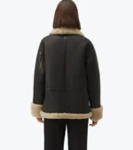 Shop The Women's Black Lambskin Leather Bomber Jacket