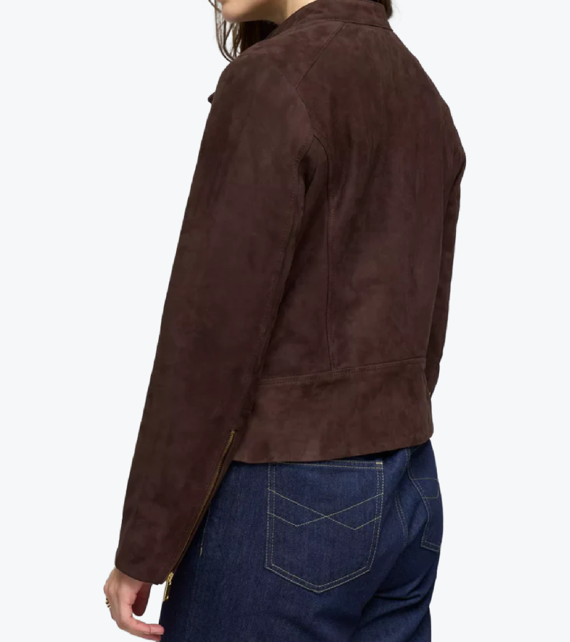 Shop The Women's Brown Suede Leather Jacket